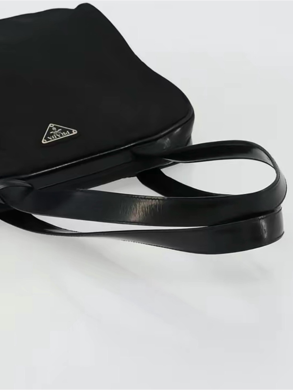 Prada Black Leather and Nylon Shoulder Bag - Picture 8 of 13